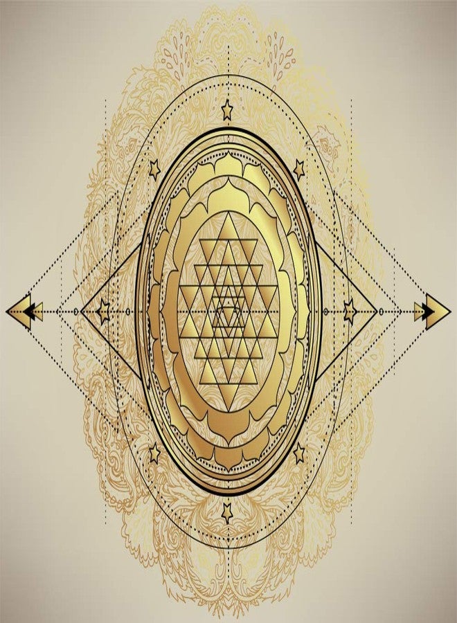 5 Ace The sri Yantra/Chakra Lord Goddess God Paper Photo / Sticker (12x18 inch, Multicolour) - Image 1