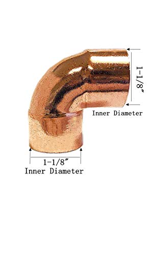 Libra Supply 1 inch(Nominal Size) 90 Degree Copper Elbow, C x C, (Pack of 10 pcs, click in for more size options), 1'', 1-inch Copper Pressure Pipe Fitting Plumbing Supply - Image 2