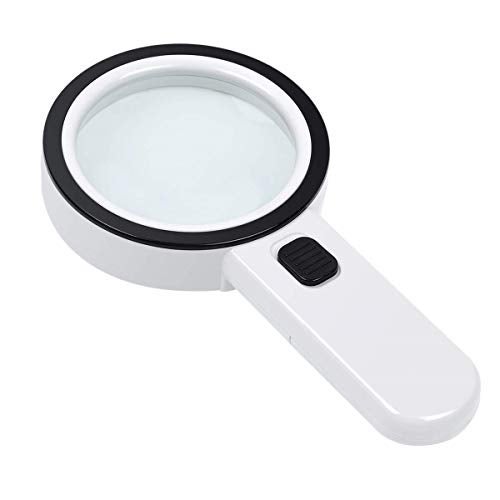 XEREBIAN Magnifying Glass 30X, Large Magnifier with Light, LED Illuminated & Handheld, Premium High Power Magnify Glass for Reading Books, Newspaper (Big 30x Glass) - Image 1