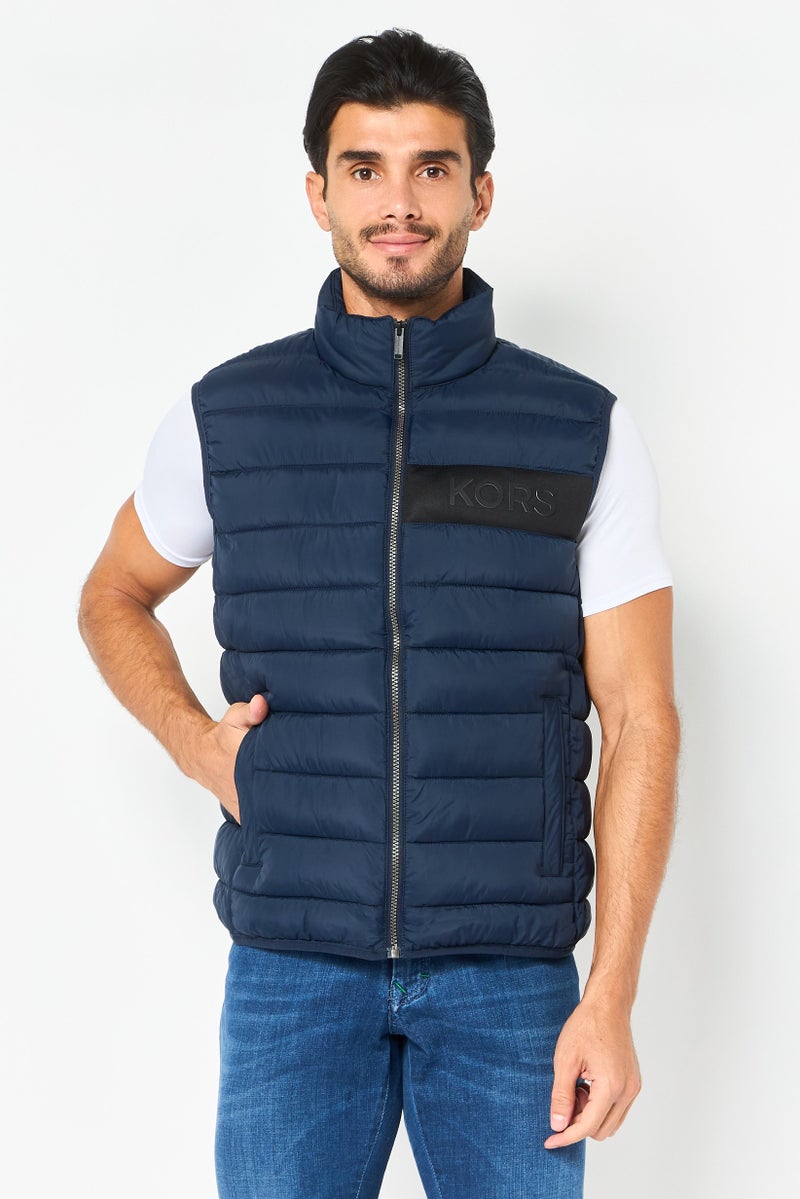 Michael Kors Men Quilted Puffer Vest Jacket , Navy - Image 1