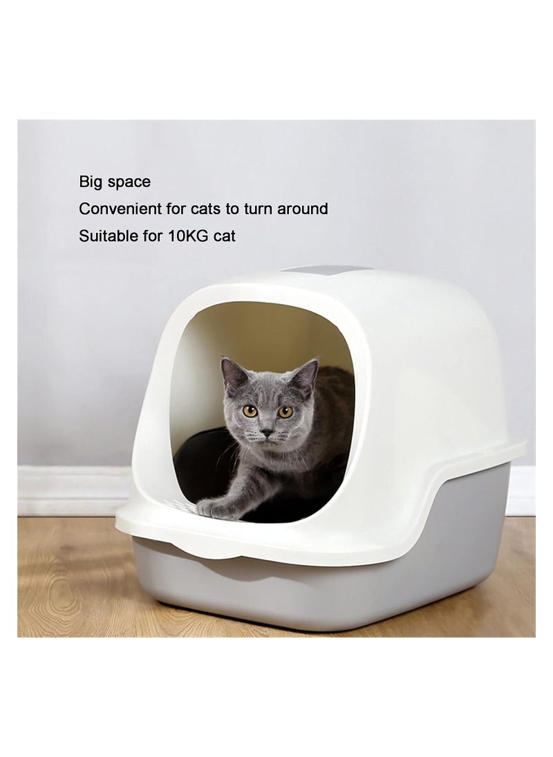 Generic - Cat Litter Box with Lid, Fully Enclosed Splash-Proof and Leak-Proof Urine Litter Box, High Edge and Odorless Cat Litter Box, Easy to Installation and Clean (Blue) - Image 1
