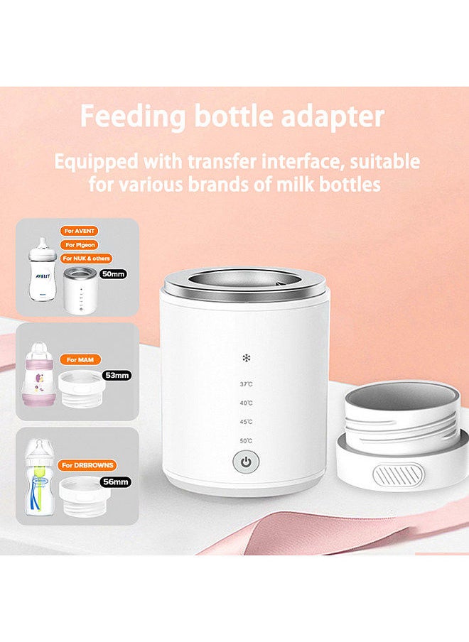 Generic - Portable Baby Milk Bottle Warmer Wireless Milk Heater Defrosting & Heating Dual Modes 4 Levels Temperature Built-in Battery for Travel Outdoor Use - Image 1