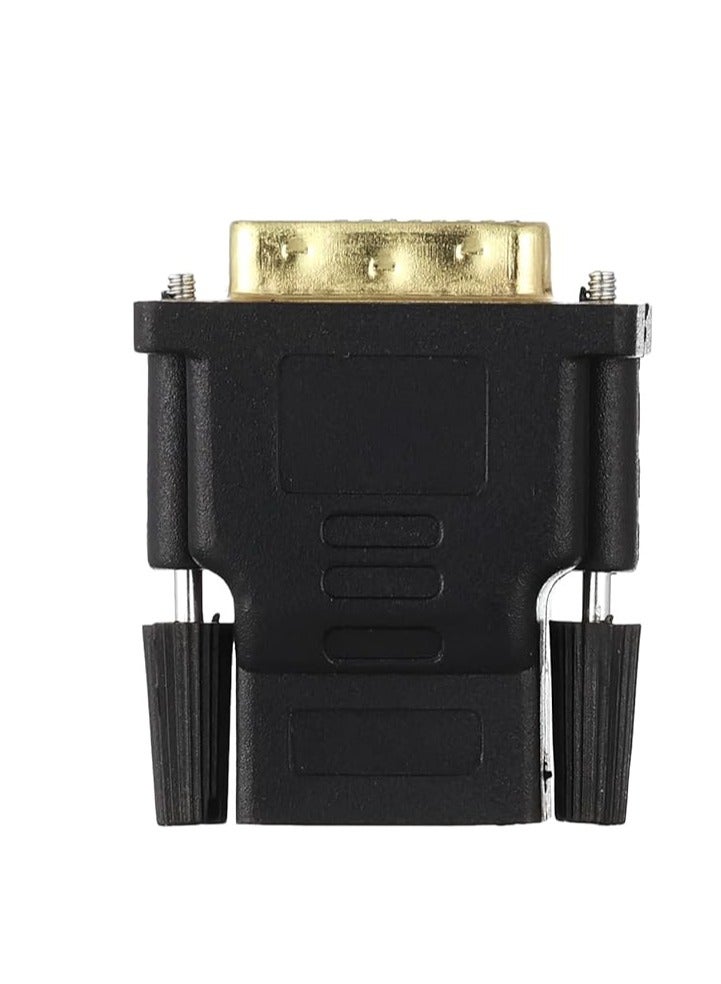 محول فيديو HDMI انثى الى DVI-D ذكر مطلي بالذهب-اسود، عدد المنافذ: 2  - Image 2