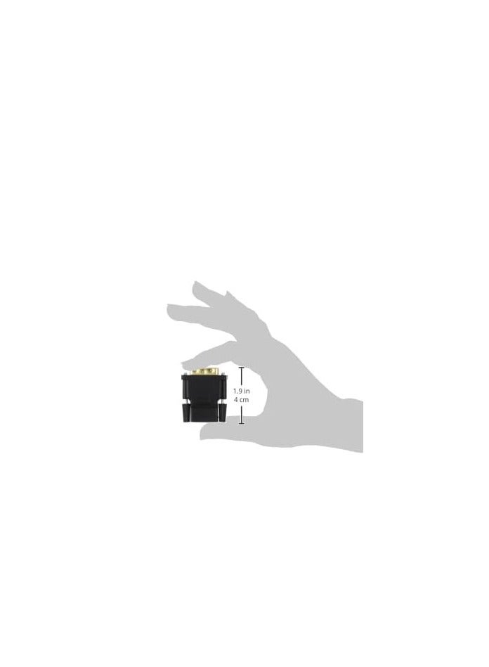 محول فيديو HDMI انثى الى DVI-D ذكر مطلي بالذهب-اسود، عدد المنافذ: 2  - Image 3