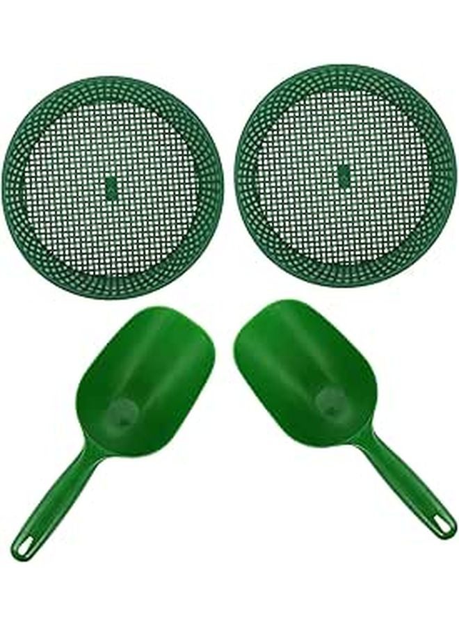 Plastic Garden Sieve and Shovel Set for Soil Sifting Composting Lightweight Gardening Tools - Image 1
