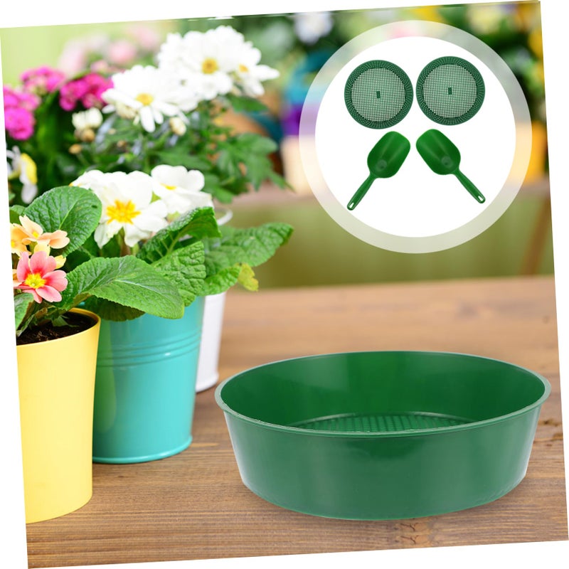 Plastic Garden Sieve and Shovel Set for Soil Sifting Composting Lightweight Gardening Tools - Image 4