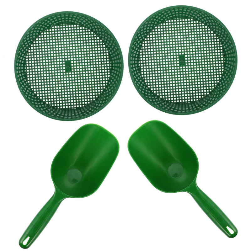 Plastic Garden Sieve and Shovel Set for Soil Sifting Composting Lightweight Gardening Tools - Image 2