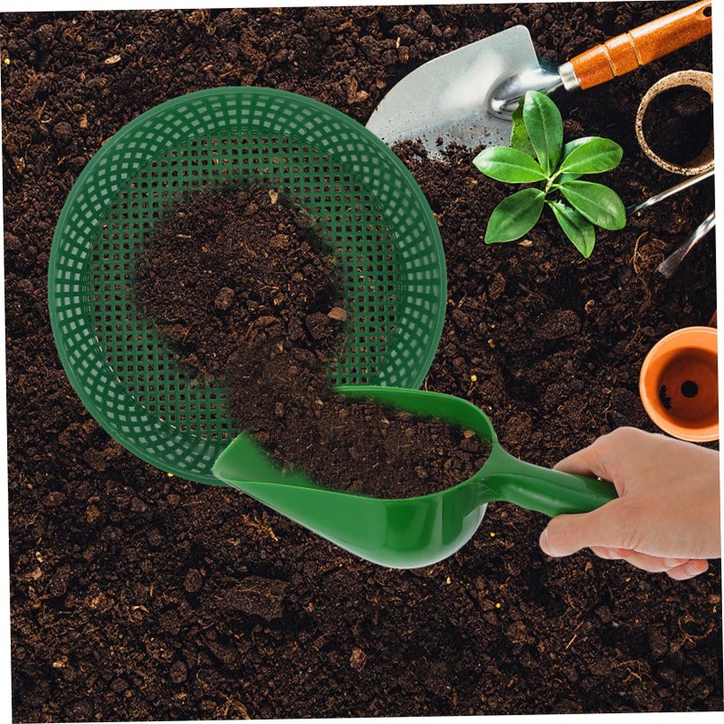 Plastic Garden Sieve and Shovel Set for Soil Sifting Composting Lightweight Gardening Tools - Image 3