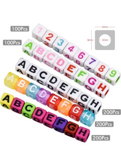 Generic ✔Description: Made of high quality acrylic material, sturdy and durable, clear engraving, not easy to fade, long service life.A variety of styles to match at will, convenient for you to make handcrafted items that are loved by your family and friends.Perfect for making unique bracelets, necklaces, keychains, photo frames for your family and friends.The beautifully colored alphabet beads are perfect as props for parent-child activities, and you can complete this fun activity with your child.✔Specifications: Material: acrylic Color: color Quantity: 800 ✔age includes: 800 x acrylic letter beads  - Image 2