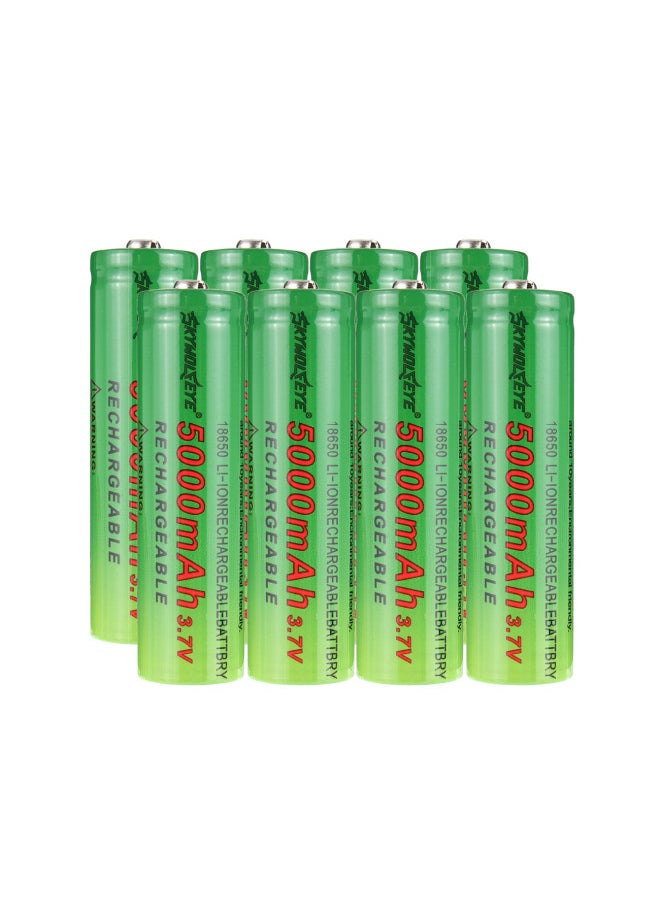 Generic - Skywolfeye 18650 Flashlight 3.7-4.2V Rechargeable Lithium Battery 1200 MA 18650 Lithium Battery-Color:Green Yellow - Image 1