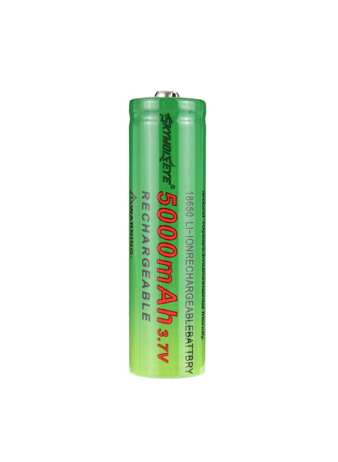 Generic - Skywolfeye 18650 Flashlight 3.7-4.2V Rechargeable Lithium Battery 1200 MA 18650 Lithium Battery-Color:Green Yellow - Image 1