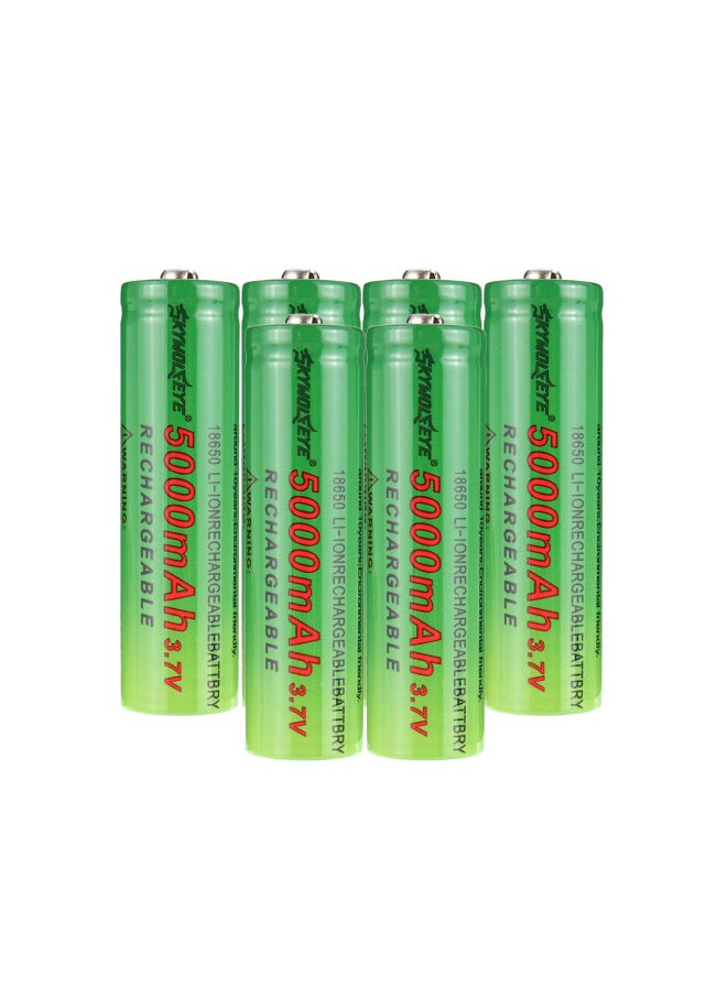 Generic - Skywolfeye 18650 Flashlight 3.7-4.2V Rechargeable Lithium Battery 1200 MA 18650 Lithium Battery-Color:Green Yellow - Image 1