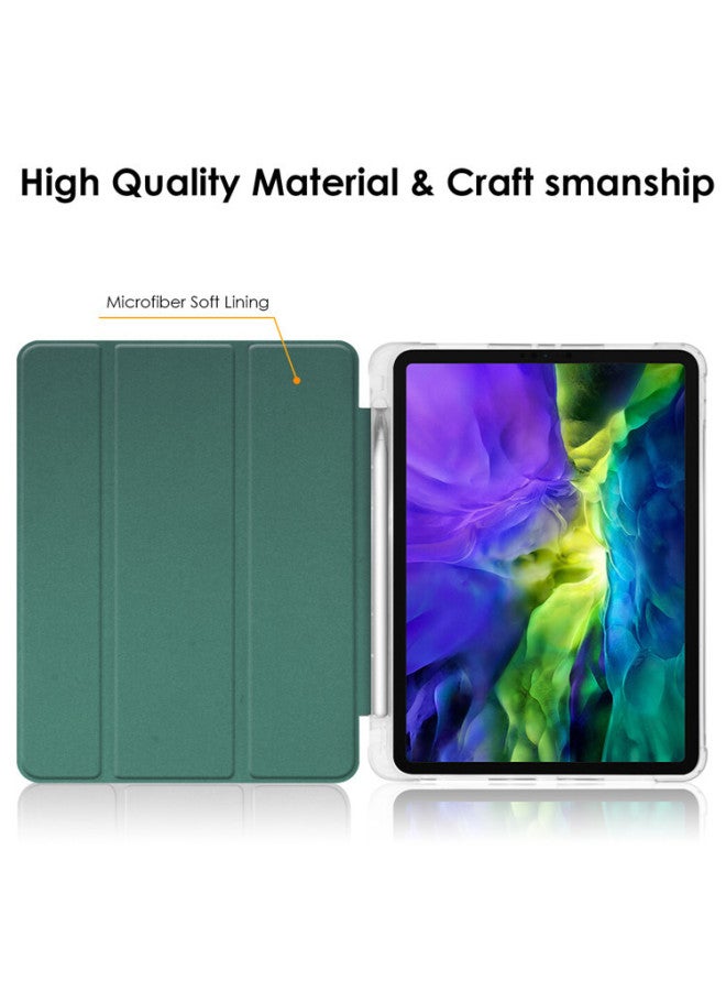 Suitable For 2022 IPad10.9 Protective Cover IPad10.2 Airbag Anti-fall Shell Flat Air5 Protective Shell With Pen Slot-Color:Dark Night Green-Applicable Model:iPad Pro11 2021/2020/2018 Transparent Pen Slot - Image 4