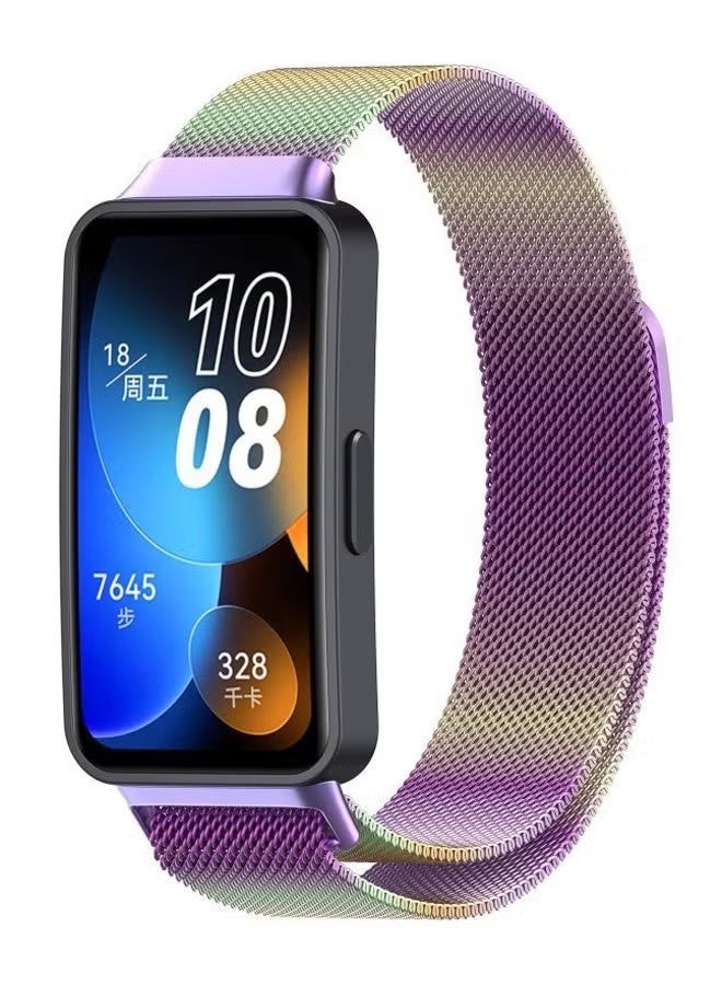 Suitable for Huawei Band 8/Huawei Band 9/Huawei Band 10 metal Milanese Magnetic Loop Watch Strap - Image 1