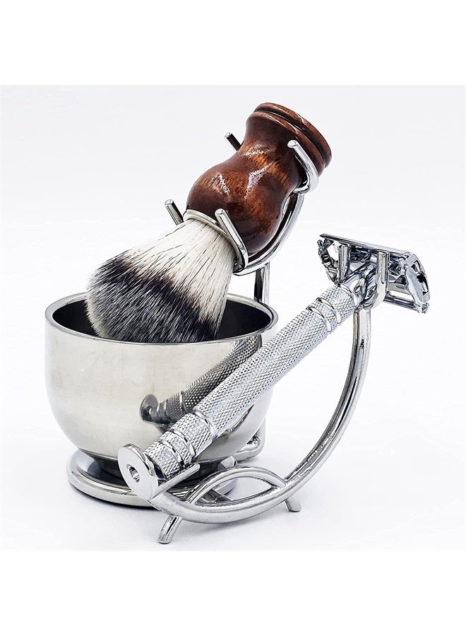 PerPro Shaving Stand and Double Stainless Steel Design Shave Soap Bowl - Forms Thick and Foamy Lather Quickly,Unbreakable and Rust Resistant for Smooth Wet Shaving - Image 2