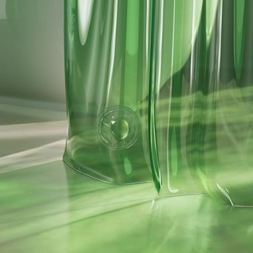 AmazerBath Long Shower Curtain Liner, 100% EVA Soft Clear Green Heavy Duty 78 inch Shower Curtain and Liner 2-in-1, 72x78 Plastic Bathroom Shower Curtain, 12 Rustproof Grommets & 3 Weighted Stones - Image 4