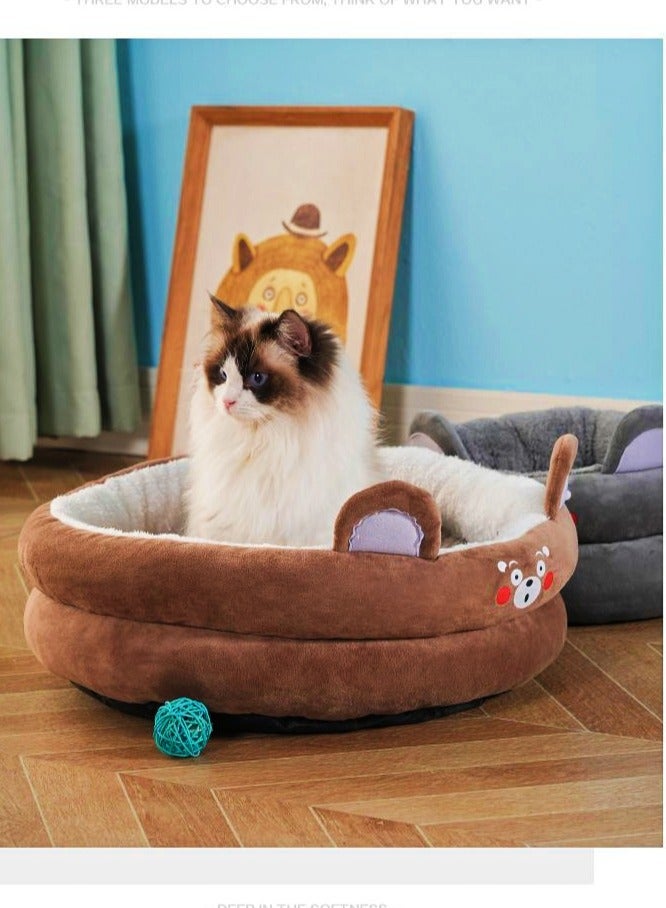 A.M Soft Warm Cat Cave Bed Cat Houses for Winter, Warm Cat Sleep Nest Anti-Slip & Water-Resistant Bottom Lovely Shape - Image 1