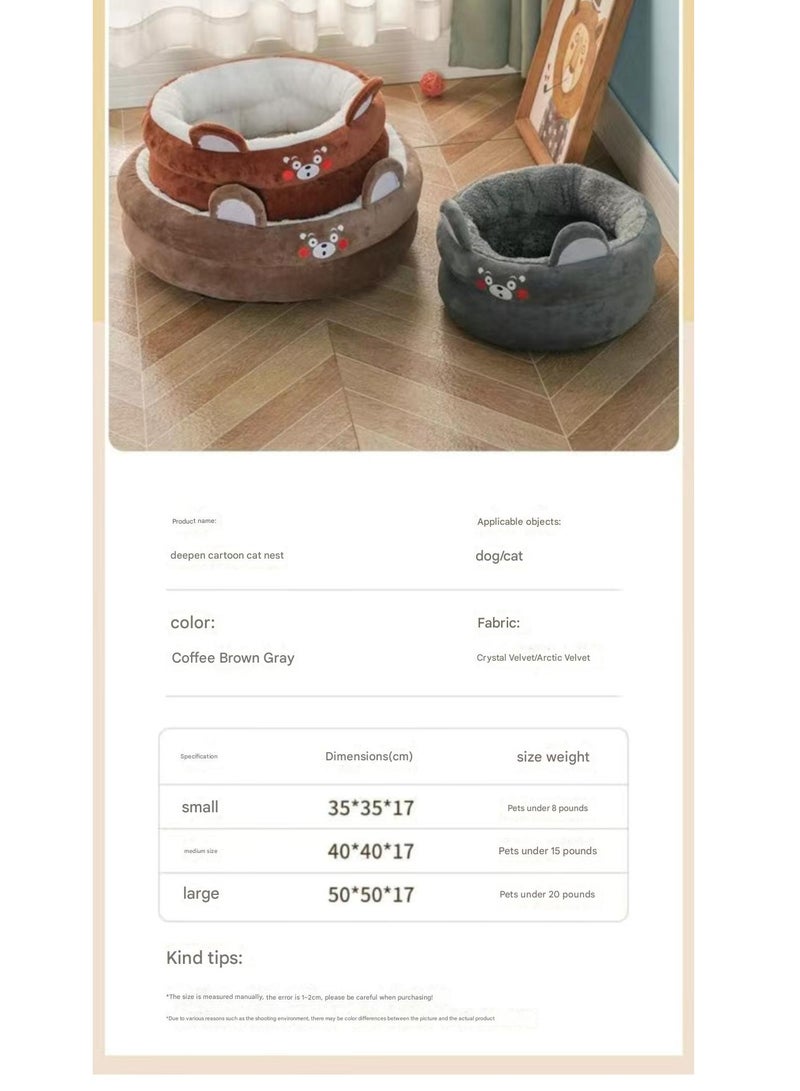 A.M Soft Warm Cat Cave Bed Cat Houses for Winter, Warm Cat Sleep Nest Anti-Slip & Water-Resistant Bottom Lovely Shape - Image 2