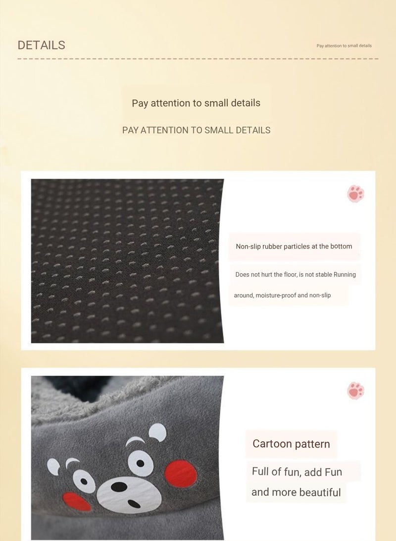 A.M Soft Warm Cat Cave Bed Cat Houses for Winter, Warm Cat Sleep Nest Anti-Slip & Water-Resistant Bottom Lovely Shape - Image 3