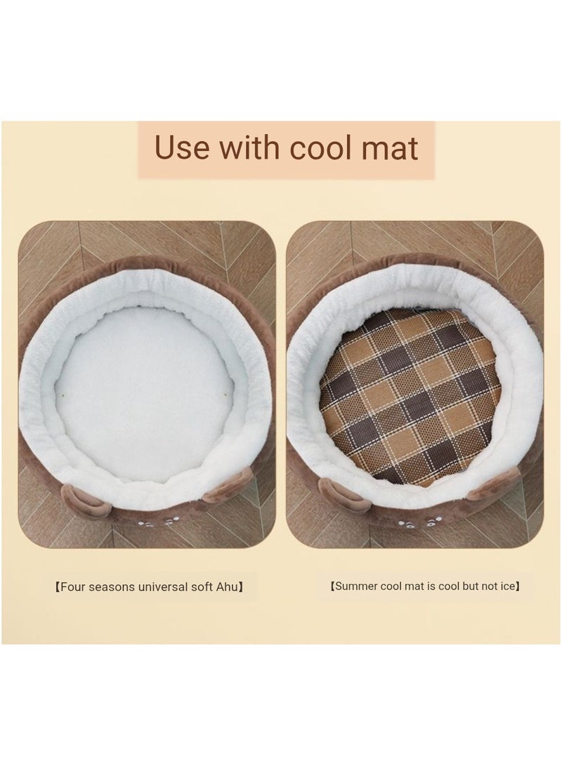 A.M Soft Warm Cat Cave Bed Cat Houses for Winter, Warm Cat Sleep Nest Anti-Slip & Water-Resistant Bottom Lovely Shape - Image 4