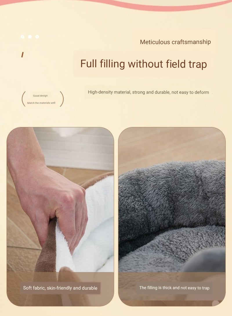 A.M Soft Warm Cat Cave Bed Cat Houses for Winter, Warm Cat Sleep Nest Anti-Slip & Water-Resistant Bottom Lovely Shape - Image 5