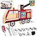 Liangding Montessori Screwdriver Busy Board Fire Truck Wooden STEM Fine Motor Skills Sensory Learning Toy for Kids Ages 26 Great Gift for Boys and Girls - Image 2