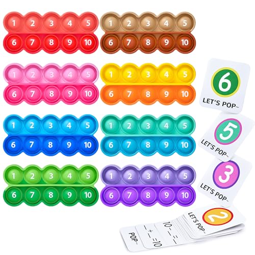 Joycat TenFrame Math Learning Tools for Elementary8 Ten Frames and 20 Task Cards Math Counting Games with for Preschool Kindergarten Classroom Learning Activities Kids Ages 35 - Image 1