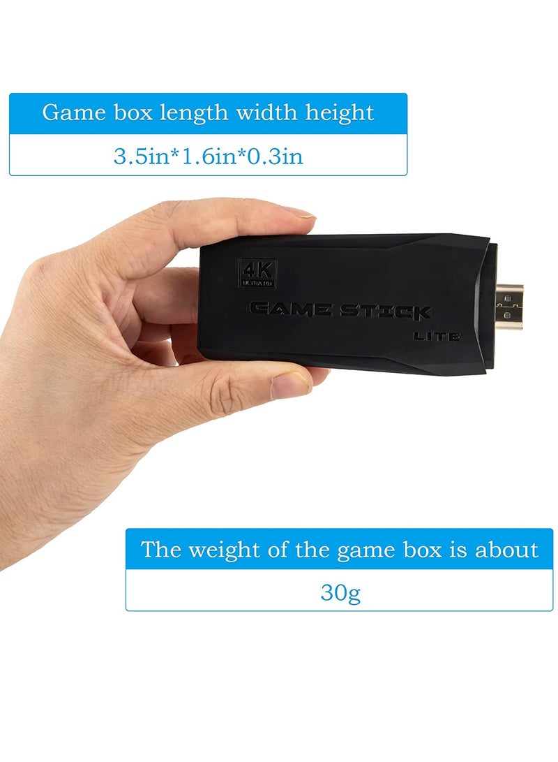 DUSALA Wireless Retro Game Console Plug and Play Video Game Stick Built in 10000+ Games,9 Classic Emulators 4K High Definition HDMI Output for TV with Dual 2.4G Wireless Controllers 64G - Image 2