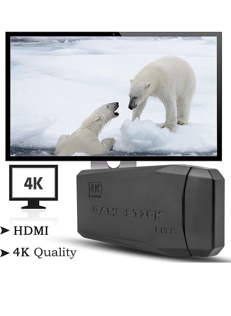 DUSALA Wireless Retro Game Console Plug and Play Video Game Stick Built in 10000+ Games,9 Classic Emulators 4K High Definition HDMI Output for TV with Dual 2.4G Wireless Controllers 64G - Image 4