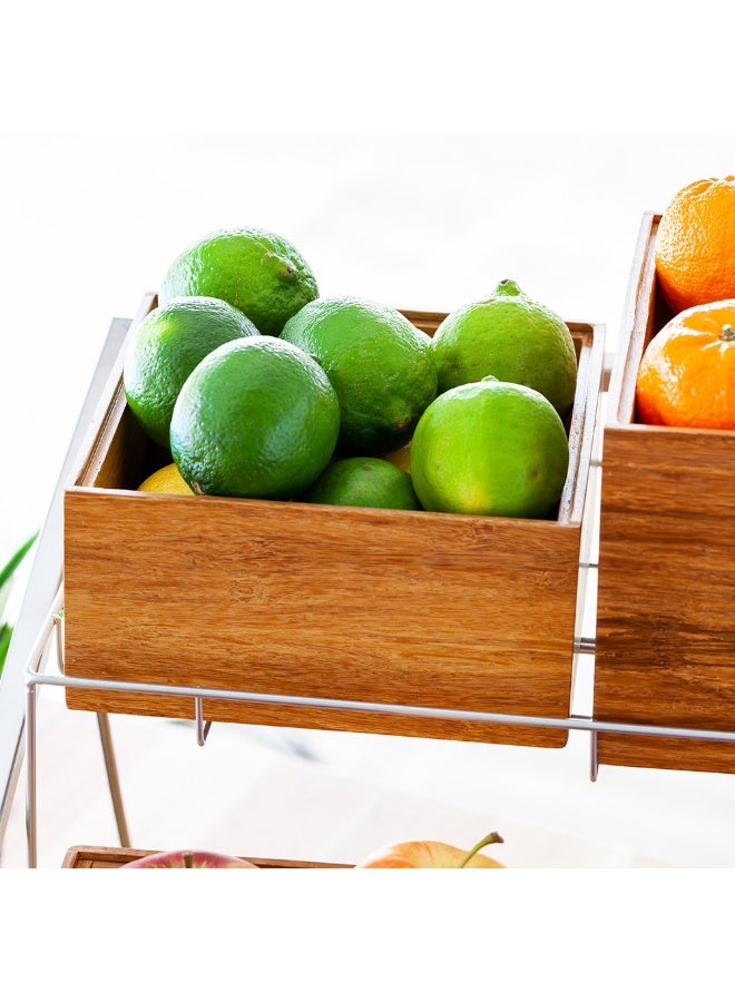 Restaurantware حاوية توابل من الخيزران 6.5 بوصة × 6.5 بوصة × 3.75 بوصة، صندوق توابل عميق - متوسط، مقاوم للكسر، صندوق من الخيزران الطبيعي، لتوابل، بهارات، ومواد إضافية - Image 2