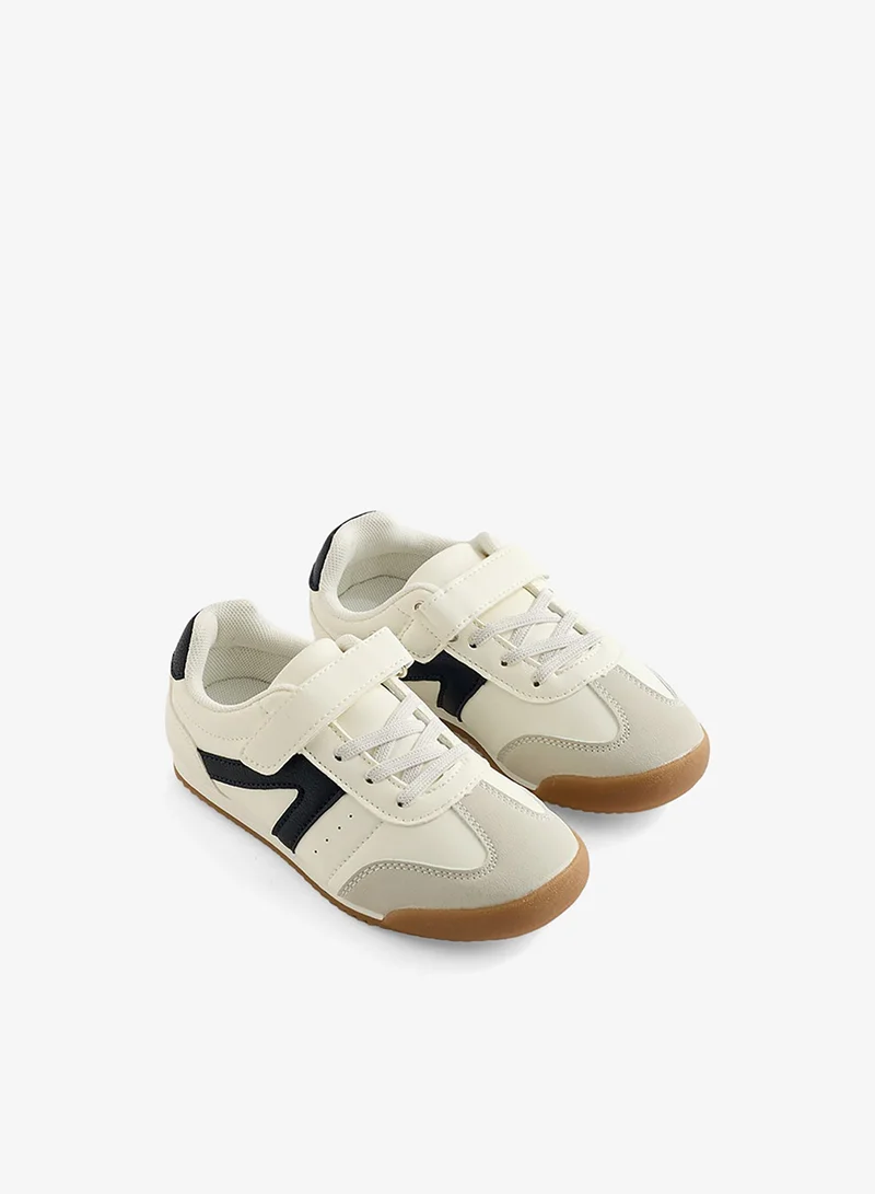 REDTAG Boy White And Navy Retro Sneakers