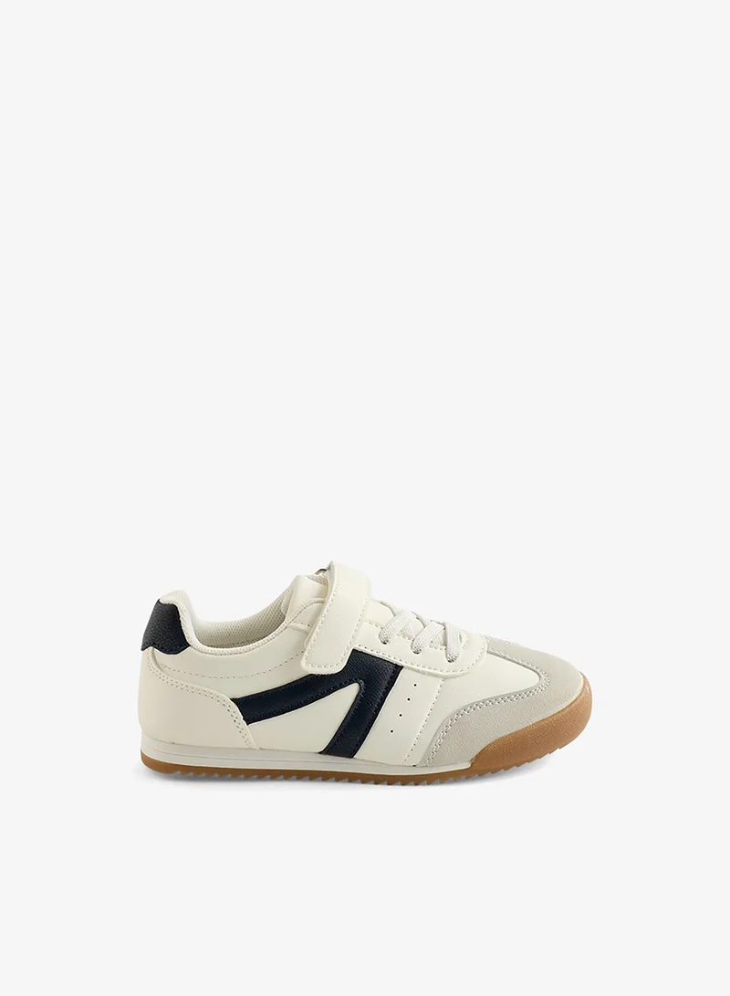 REDTAG Boy White And Navy Retro Sneakers