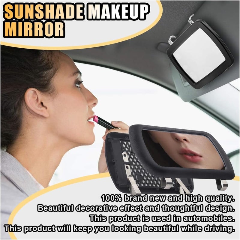 smilfuy Car Sun Visor Vanity Mirror, Universal HD Travel Makeup Mirror, Clip-on Sun-Shading Cosmetic, Deluxe Car Travel Interior for Women & Men, Rear View for Car Truck SUV - Image 4
