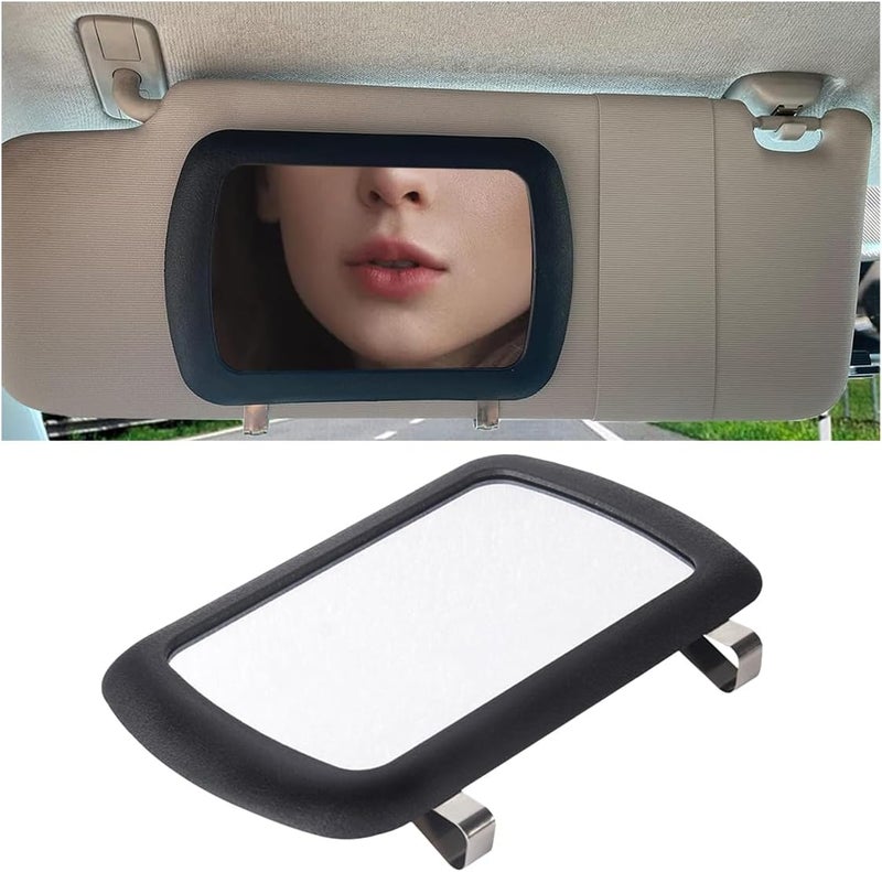 smilfuy Car Sun Visor Vanity Mirror, Universal HD Travel Makeup Mirror, Clip-on Sun-Shading Cosmetic, Deluxe Car Travel Interior for Women & Men, Rear View for Car Truck SUV - Image 1