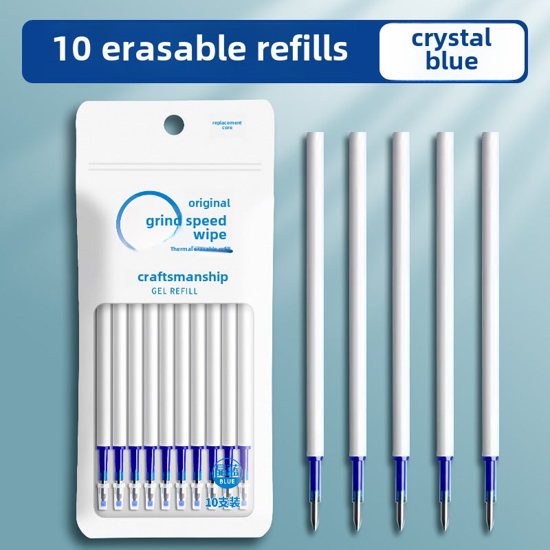 Generic Erasable Refill Crystal Blue Black Magic Ink [10 PCs] heat-sensitive erasable refill/Crystal Blue