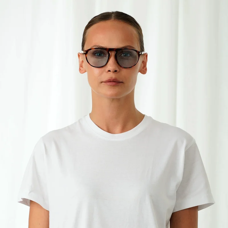 Explicit Poets Explicit Poets Unisex Carter Tortoise-Blue Stylish Sunglasses, 13EP2