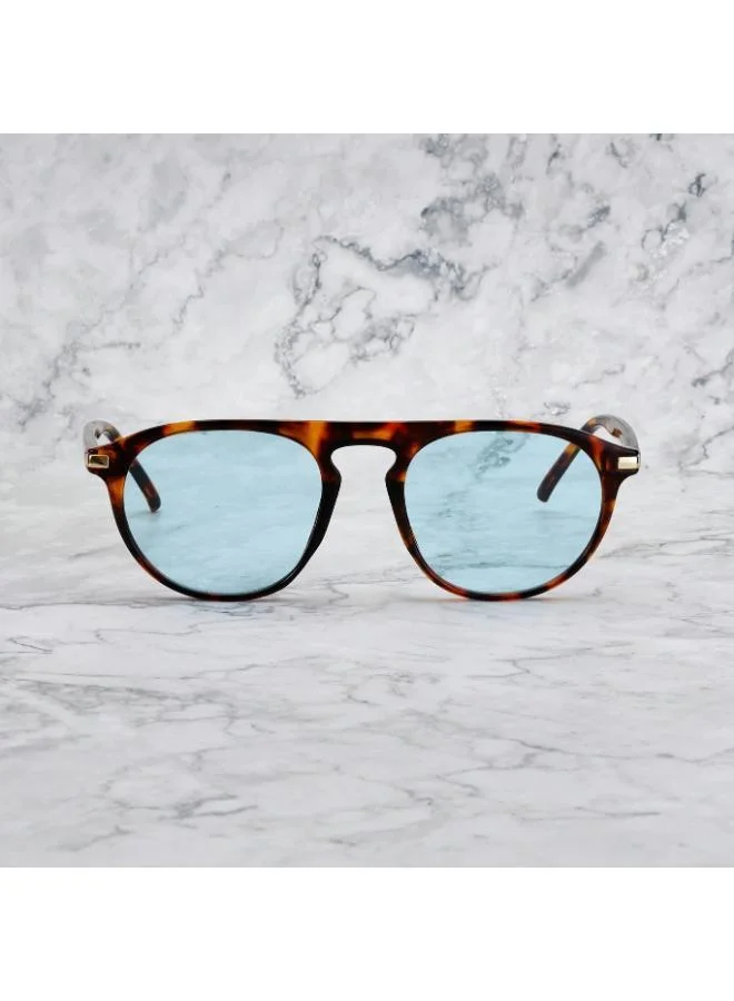 Explicit Poets Explicit Poets Unisex Carter Tortoise-Blue Stylish Sunglasses, 13EP2