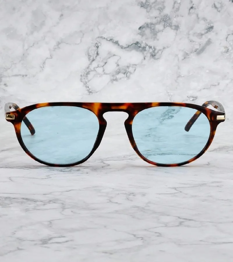 Explicit Poets Explicit Poets Unisex Carter Tortoise-Blue Stylish Sunglasses, 13EP2