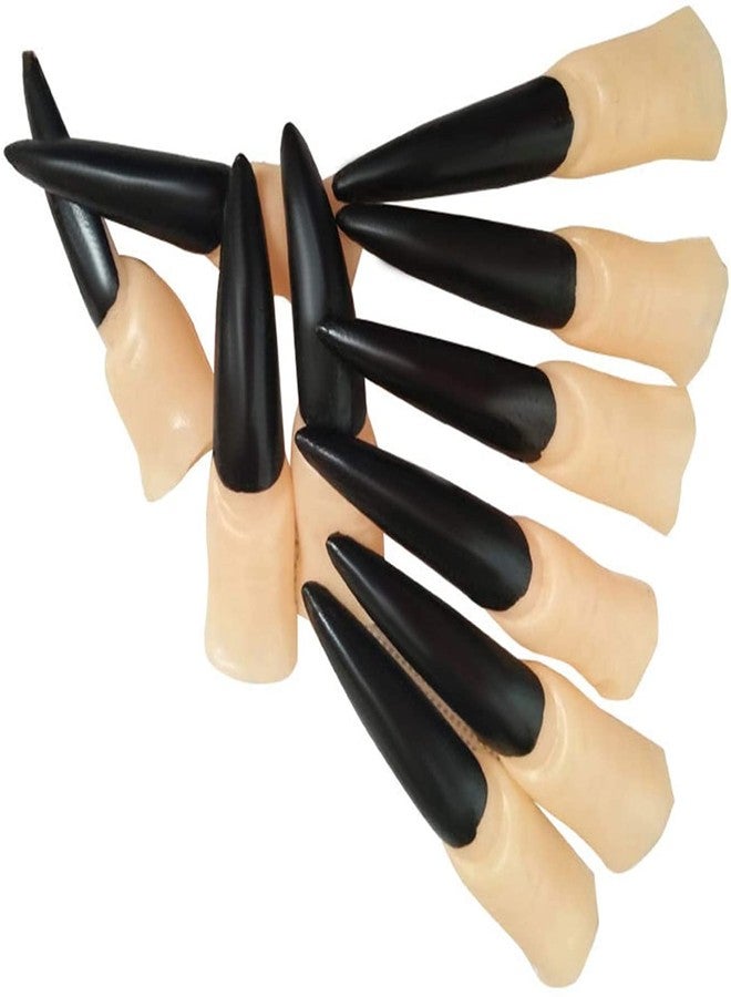 Iywish Nail Claws False Nail Arrow Claw Rings Cosplay Nail Finger Tips Party Halloween Prop Talon Claw Paw Finger Fingertip Arrow Claw Rings Finger Claw Witch Claws Armor finger Gothic Vampire Nails 10PCS - Image 4