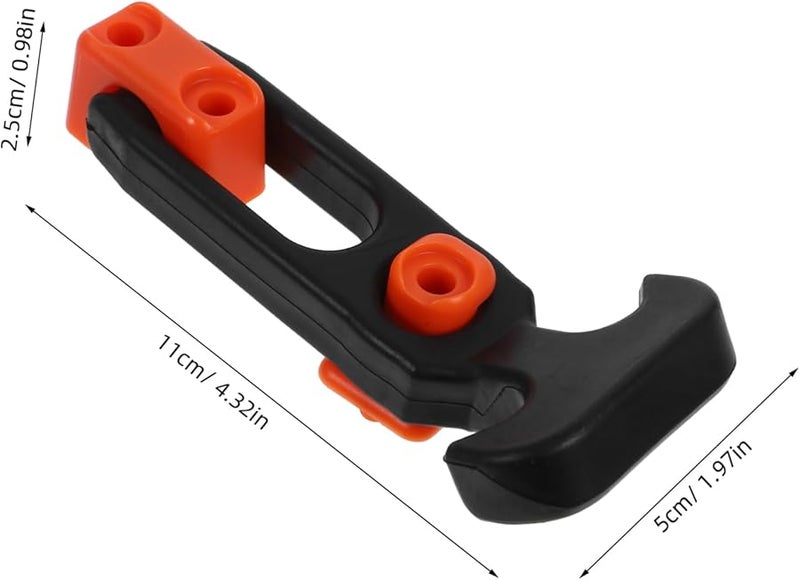 PartyKindom 2pcs Black Rubber Hasp Latch for Toolbox Engine Hood Secure Lock Easy Installation - Image 3