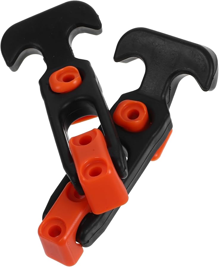 PartyKindom 2pcs Black Rubber Hasp Latch for Toolbox Engine Hood Secure Lock Easy Installation - Image 2