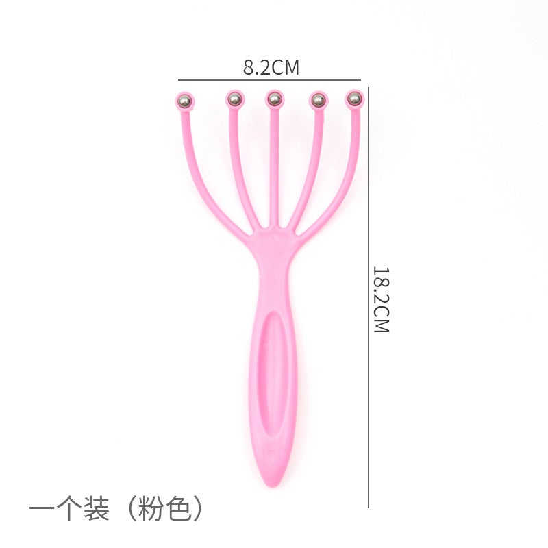 Loquat Five-Claw Scalp Massager Head Relaxation Tool Pink