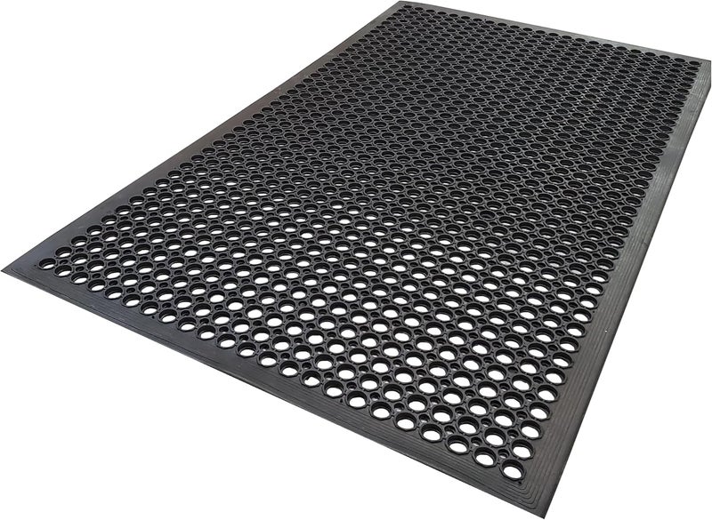 KOVOT NonSlip 36 x 60 Rubber Floor Mat Perforated with Holes for draining  Easy Cleaning AntiFatigue Heavy Duty Mats for Indoor or Outdoors Restaurant Kitchen Bar Bathroom - Image 1