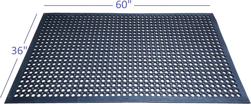 KOVOT NonSlip 36 x 60 Rubber Floor Mat Perforated with Holes for draining  Easy Cleaning AntiFatigue Heavy Duty Mats for Indoor or Outdoors Restaurant Kitchen Bar Bathroom - Image 2