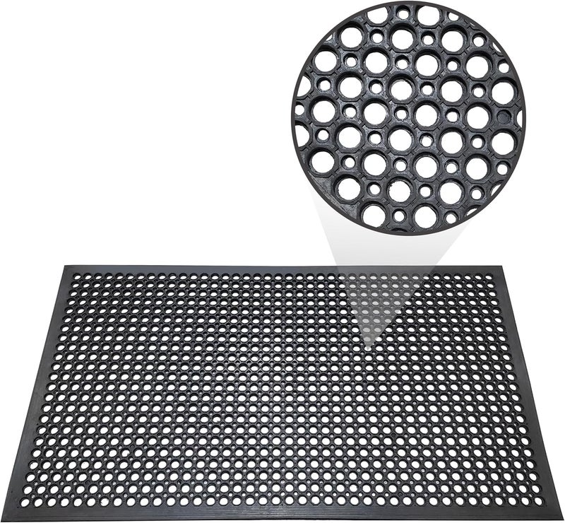 KOVOT NonSlip 36 x 60 Rubber Floor Mat Perforated with Holes for draining  Easy Cleaning AntiFatigue Heavy Duty Mats for Indoor or Outdoors Restaurant Kitchen Bar Bathroom - Image 4
