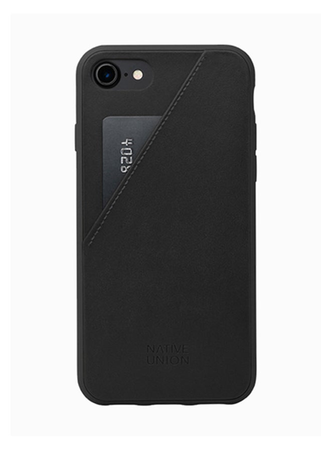 Protective Leather Case Cover With Card Holder For Apple iPhone 8/7 Black