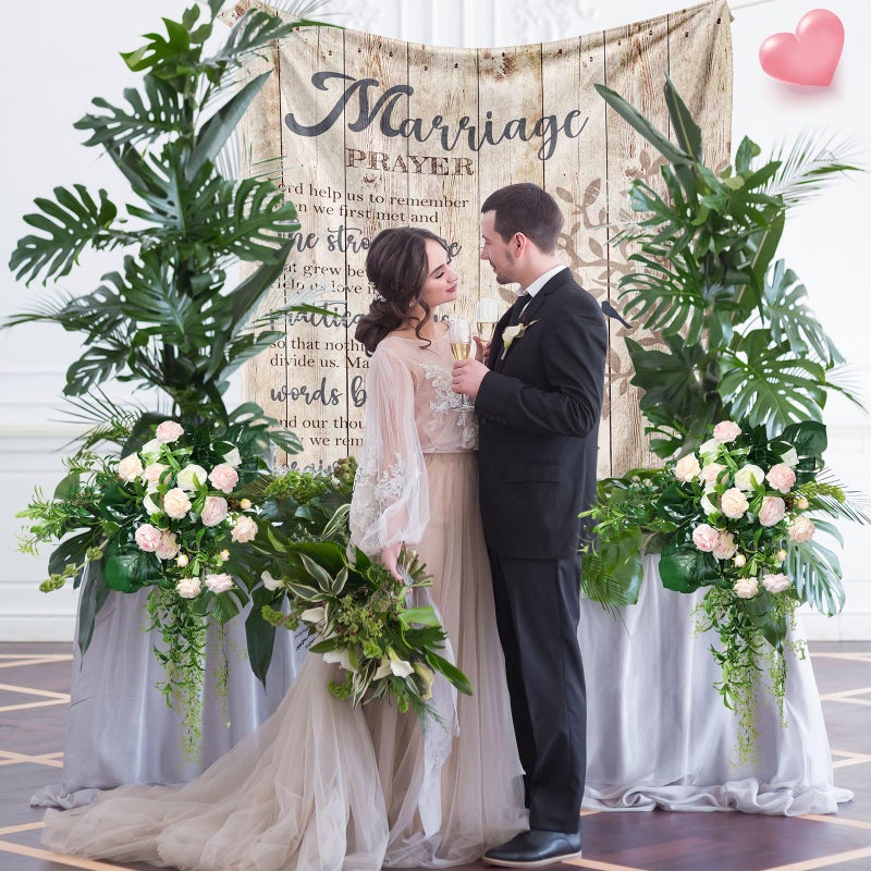 Dfaqehk Wedding Gifts for Couples 2026, Bridal Shower Gift for Bride to Be, Best Bride Gifts for Wedding Day, Unique Newlywed Gifts for Couples, Marriage Prayer Throw Blanket 60 x 50 Inch - Image 2