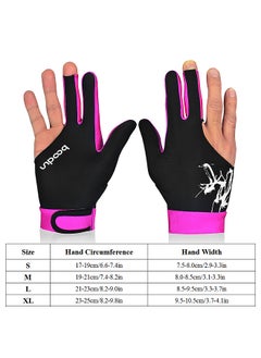 BOODUN 1Piece Billiard Glove 3 Fingers Cue Sports Glove Men Women Billiard Shooters Right Left Interchangeable Snooker Gloves  - Image 2