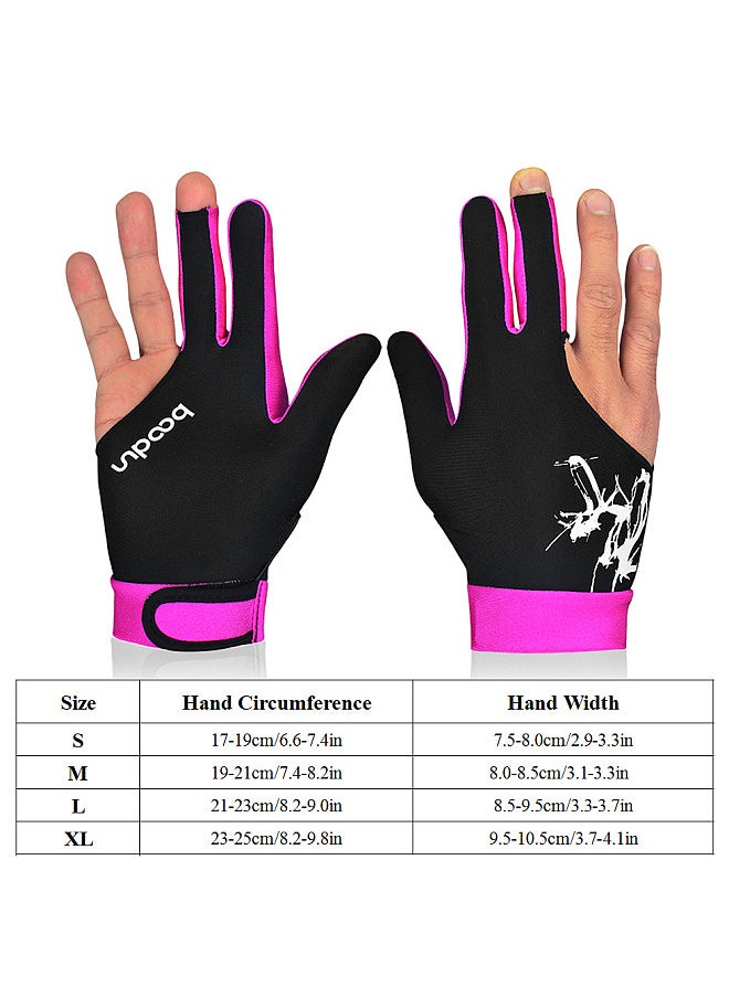 BOODUN 1Piece Billiard Glove 3 Fingers Cue Sports Glove Men Women Billiard Shooters Right Left Interchangeable Snooker Gloves  - Image 2