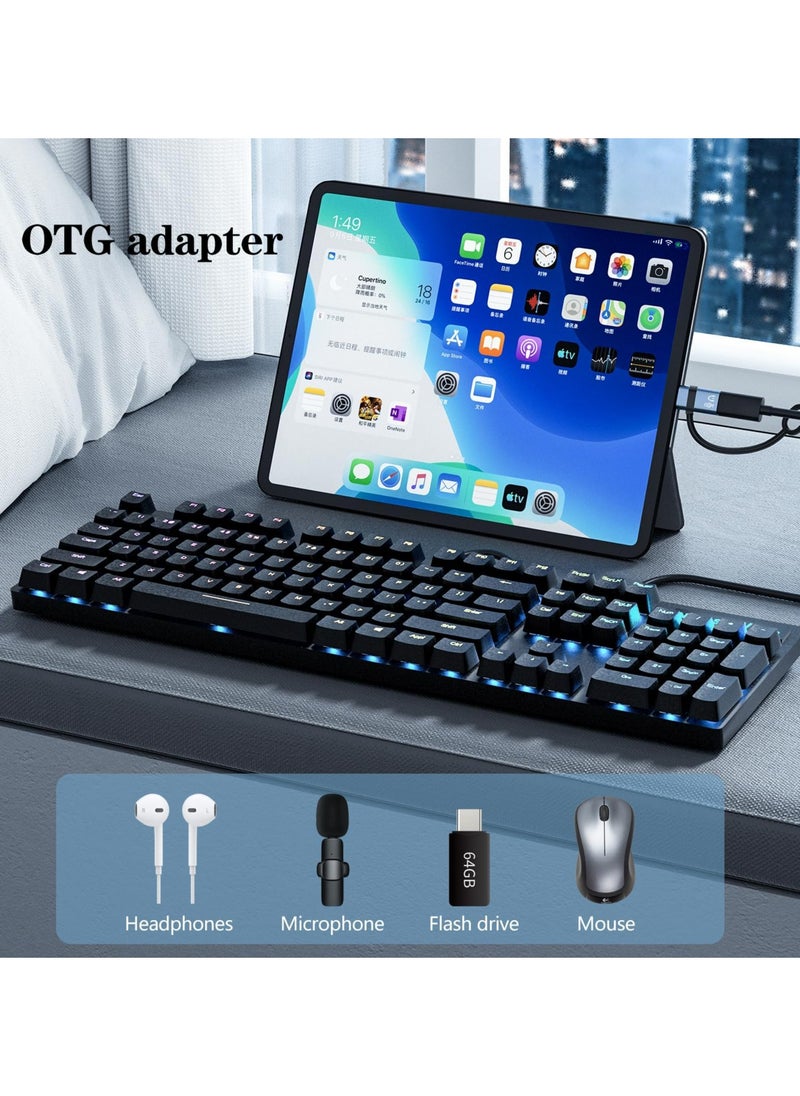 CMGTYYD - USB C to Lightning OTG Adapter - Connects Phones, Tablets to USB Flash Drives, Mics, Card Readers, and More | Versatile Accessory for Enhanced Device Functionality - Image 1